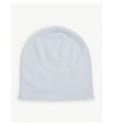 Shop Johnstons Reversible Cashmere Beanie In Silver/blush