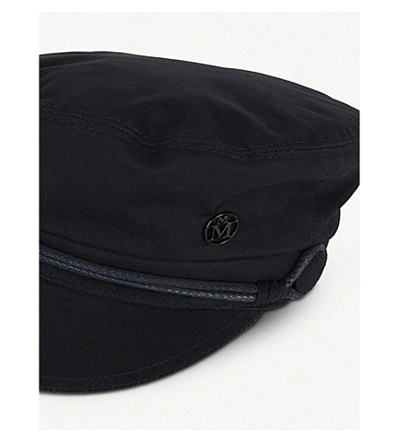 Shop Maison Michel Abby Wool-blend Baker Boy Hat In Black