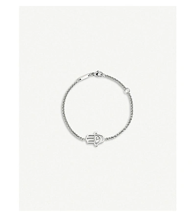 Shop Chopard Women's Happy Diamonds Icons 18ct White-gold And Diamond Bracelet