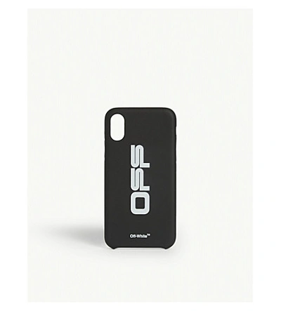 Shop Off-white Logo-print Iphone Xs Case In Black White