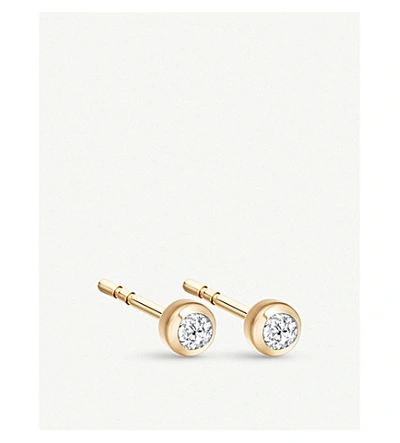 Shop Astley Clarke Womens 14ct Yellow Gold Icon Nova 14ct Yellow-gold And Diamond Earrings