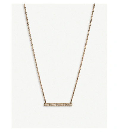 Shop Chopard Ice Cube Rock 18ct Rose-gold And Diamond Necklace In Rose Gold