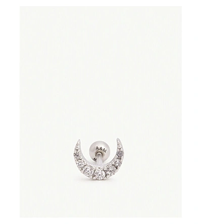 Shop Astrid & Miyu Gem Moon Barbell Earring