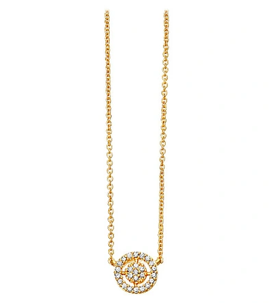 Shop Astley Clarke Mini Icon Aura 14ct Yellow-gold And Diamond Pendant Necklace