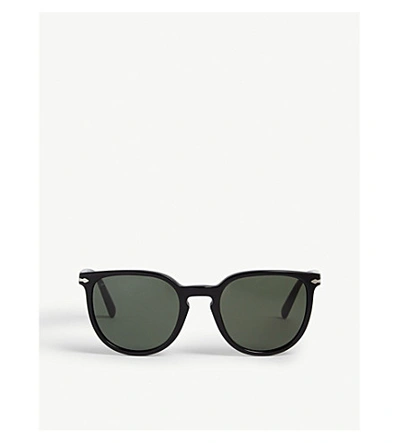 Shop Persol Women's Black Round Sunglasses