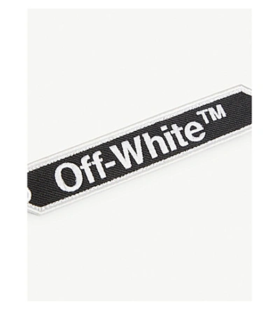 Shop Off-white Logo Macramé Bracelet In Light+green