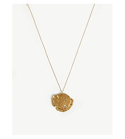 Shop Alighieri 24k Gold-plated Medallion Necklace