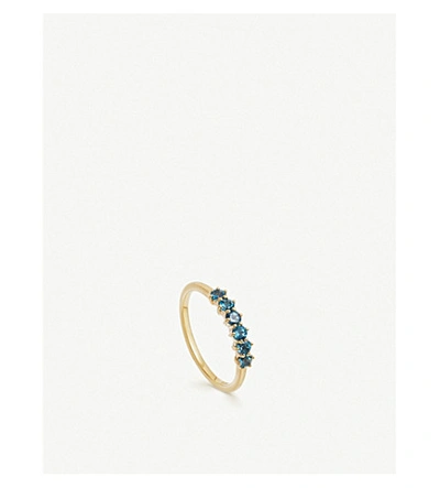 Shop Astley Clarke Linia 18ct Yellow Gold-plated London Blue Topaz Ring