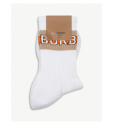 burberry logo socks