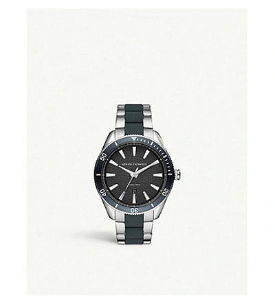 Shop Armani Exchange Ax1834 Enzo Stainless Steel Watch In Silver