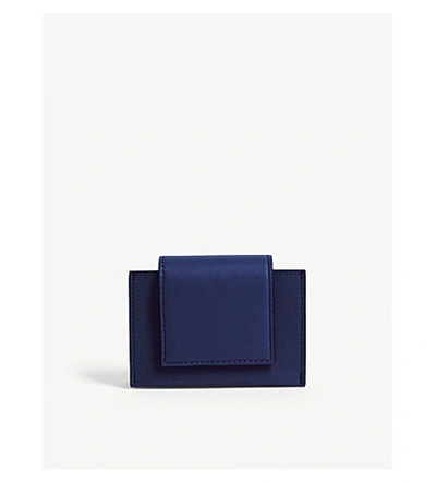 Shop Byredo Umbrella Leather Wallet In Roller Blue