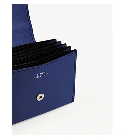 Shop Byredo Umbrella Leather Wallet In Roller Blue