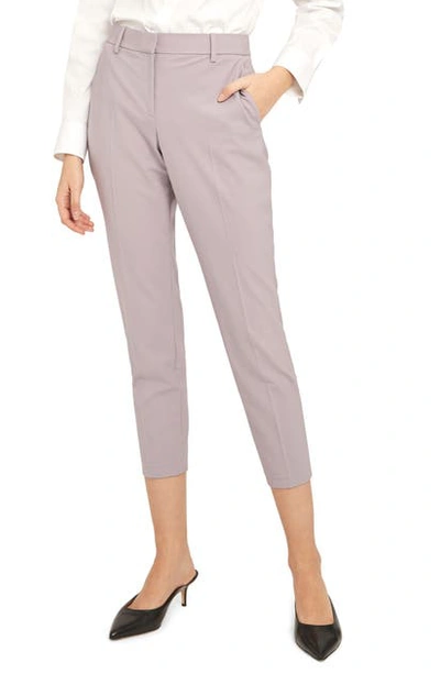 Shop Theory Treeca 2 Good Wool Crop Suit Pants In Dusty Lavender