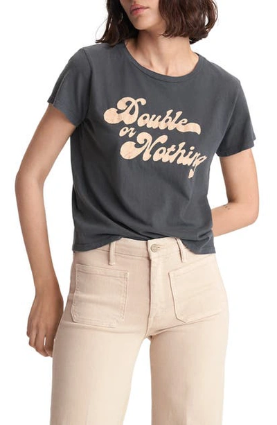 Shop Mother The Little Goodie Goodie Tee In Faded Black