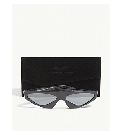 Shop Alain Mikli X Alexandre Vauthier A05044 Josseline Irregular-frame Sunglasses In Black