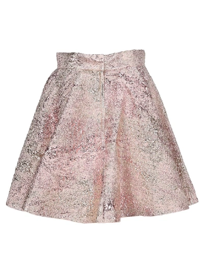 Shop Dolce & Gabbana Crushed Circle Skirt In Pink