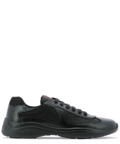 Shop Prada America's Cup Sneakers In Black