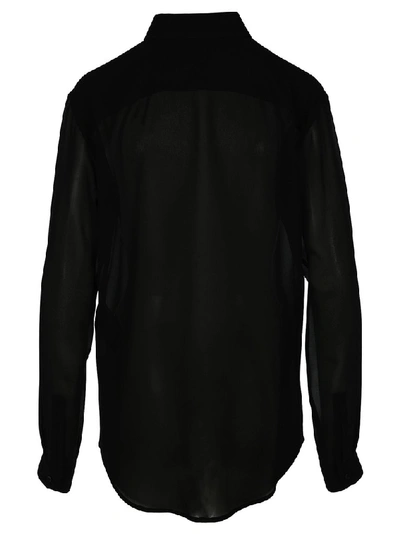 Shop Saint Laurent Sheer Button In Black