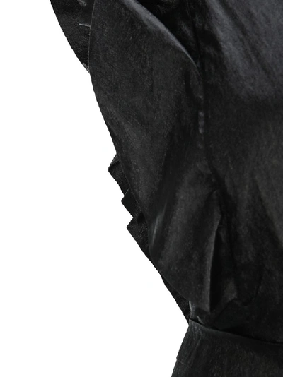 Shop Philosophy Di Lorenzo Serafini Ruffled Plunge Jumpsuit In Black