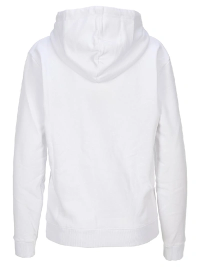 Shop Saint Laurent Logo Embroidered Long In White