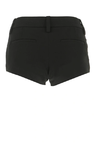 Shop Saint Laurent Tailored Mini Shorts In Black