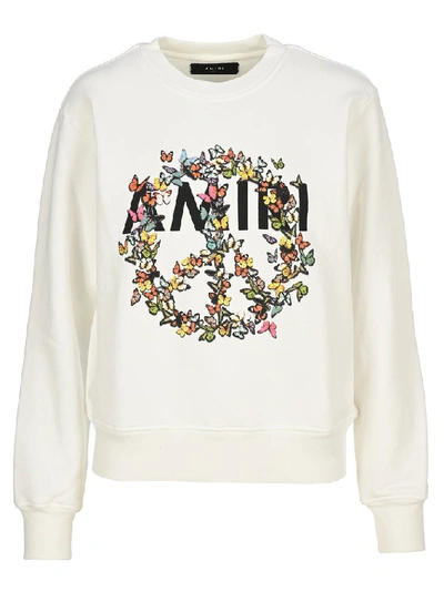 Shop Amiri Graphic Print Sweatshirt In White
