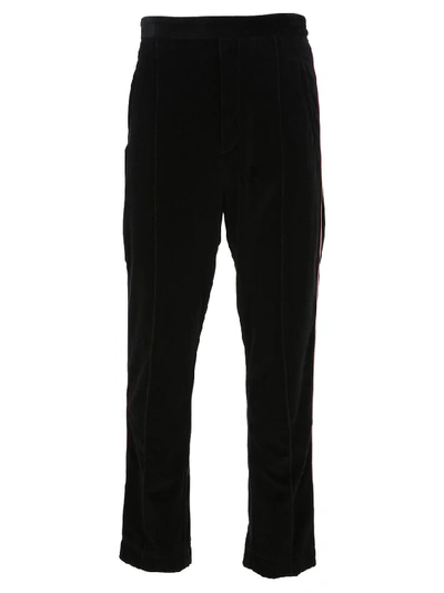 Shop Haider Ackermann Contrasting Piping Trousers In Black