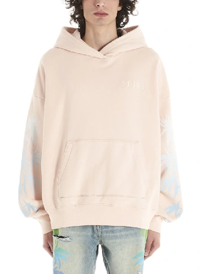 Shop Amiri Oversized Logo Embroidered Hoodie In Pink