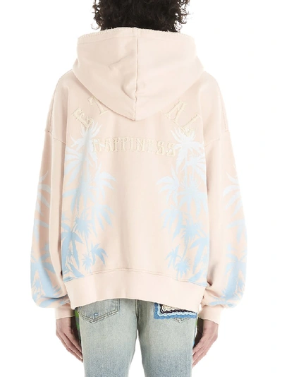 Shop Amiri Oversized Logo Embroidered Hoodie In Pink