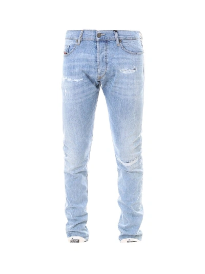 Shop Diesel Tepphar Slim Fit Jeans In Blue