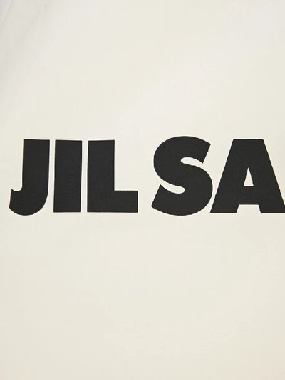 Shop Jil Sander Logo Print Shirt Jacket In White