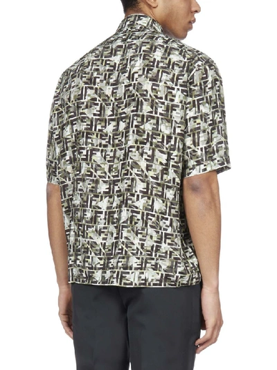 Shop Fendi All Over Ff Print Shirt In Green