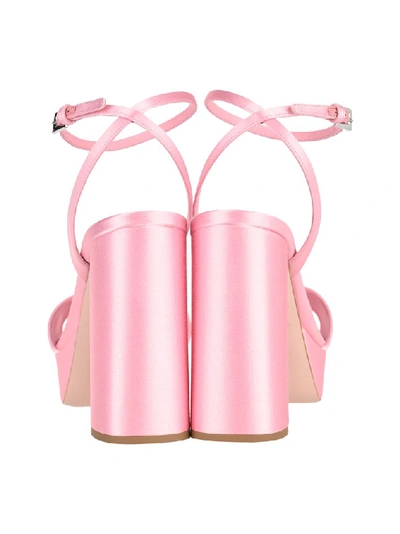Shop Prada Ankle Strap Platform Sandals In Pink