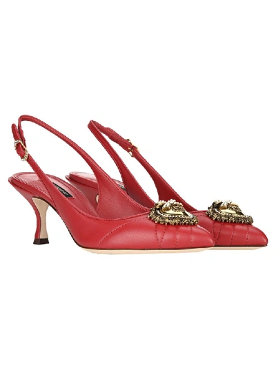 Shop Dolce & Gabbana Devotion Pumps In Red