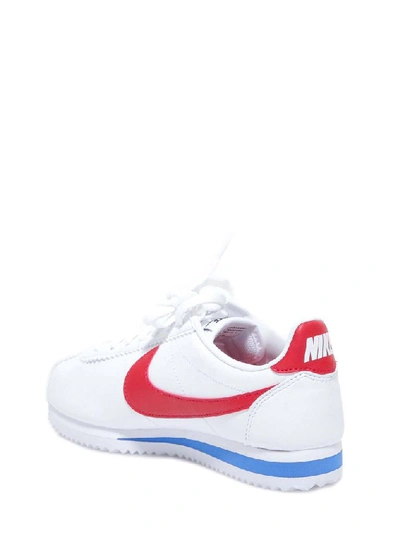 Nike Classic Cortez Leather Sneakers In White/varsity Red Varsity Royal |  ModeSens