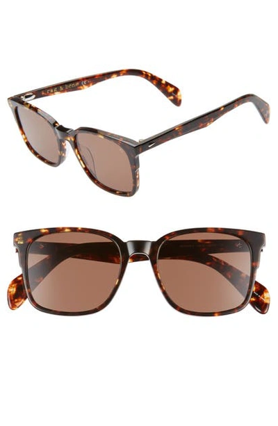 Shop Rag & Bone 52mm Sunglasses In Dark Havana