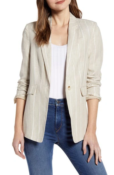 Shop Sanctuary Eastport Stripe Linen Blazer In Hampton Stripe