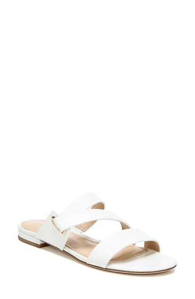 Shop Via Spiga Cadell Slide Sandal In Blanc Leather