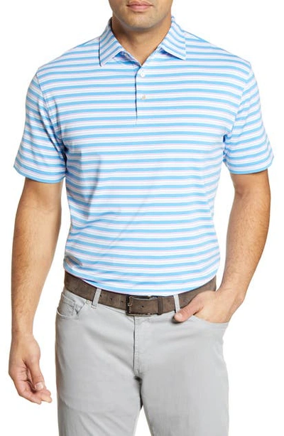 Shop Peter Millar Sean Stretch Jersey Polo In Riverbed