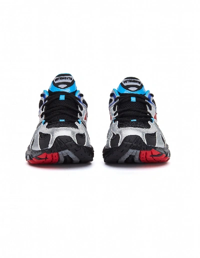 Shop Vetements Black & Red Spike Runner 200 Sneakers In Multicolor