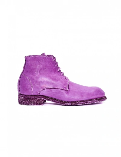 Shop Guidi Purple Leather Boots