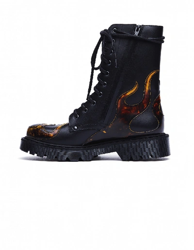 Shop Vetements Black Fire Army Boots
