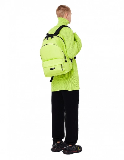 Shop Balenciaga Neon Green Db Backpack