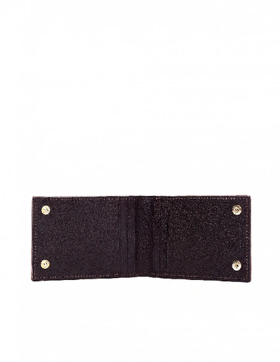 Shop Ugo Cacciatori Beige Grained Leather Buttons Cardholder