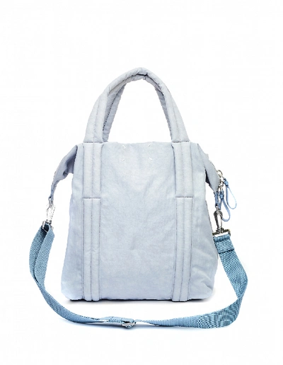 Shop Maison Margiela Light Blue Textile Shopper Bag