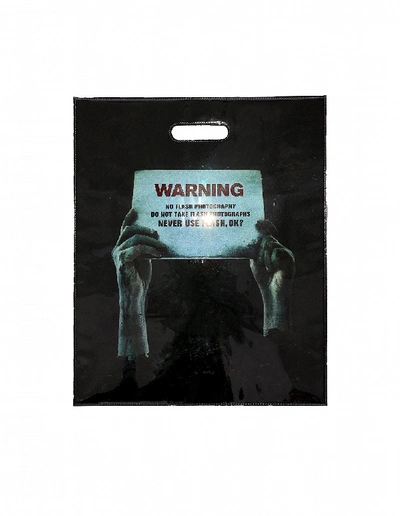 Doublet Silver 'never Use Flash' Leather Handbag In Silver