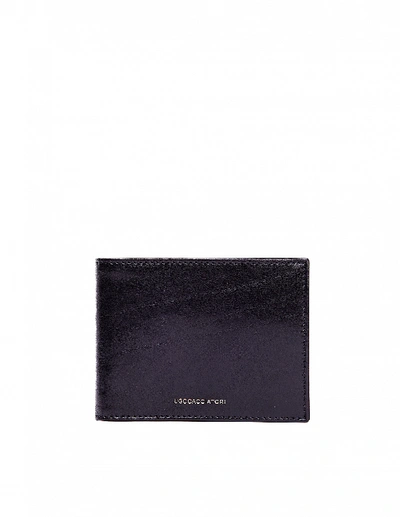 Shop Ugo Cacciatori Black Leather Pocket Wallet