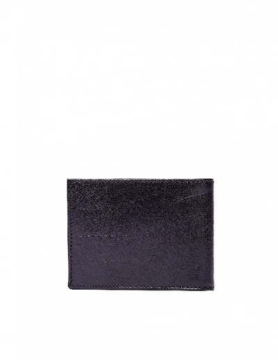 Shop Ugo Cacciatori Black Leather Pocket Wallet