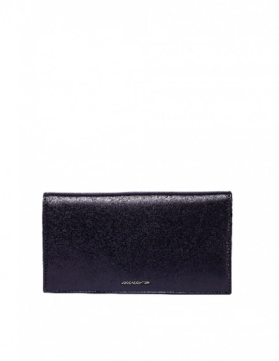 Shop Ugo Cacciatori Black Leather Long Pocket Wallet
