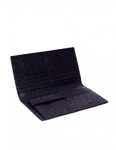 Shop Ugo Cacciatori Black Leather Long Pocket Wallet